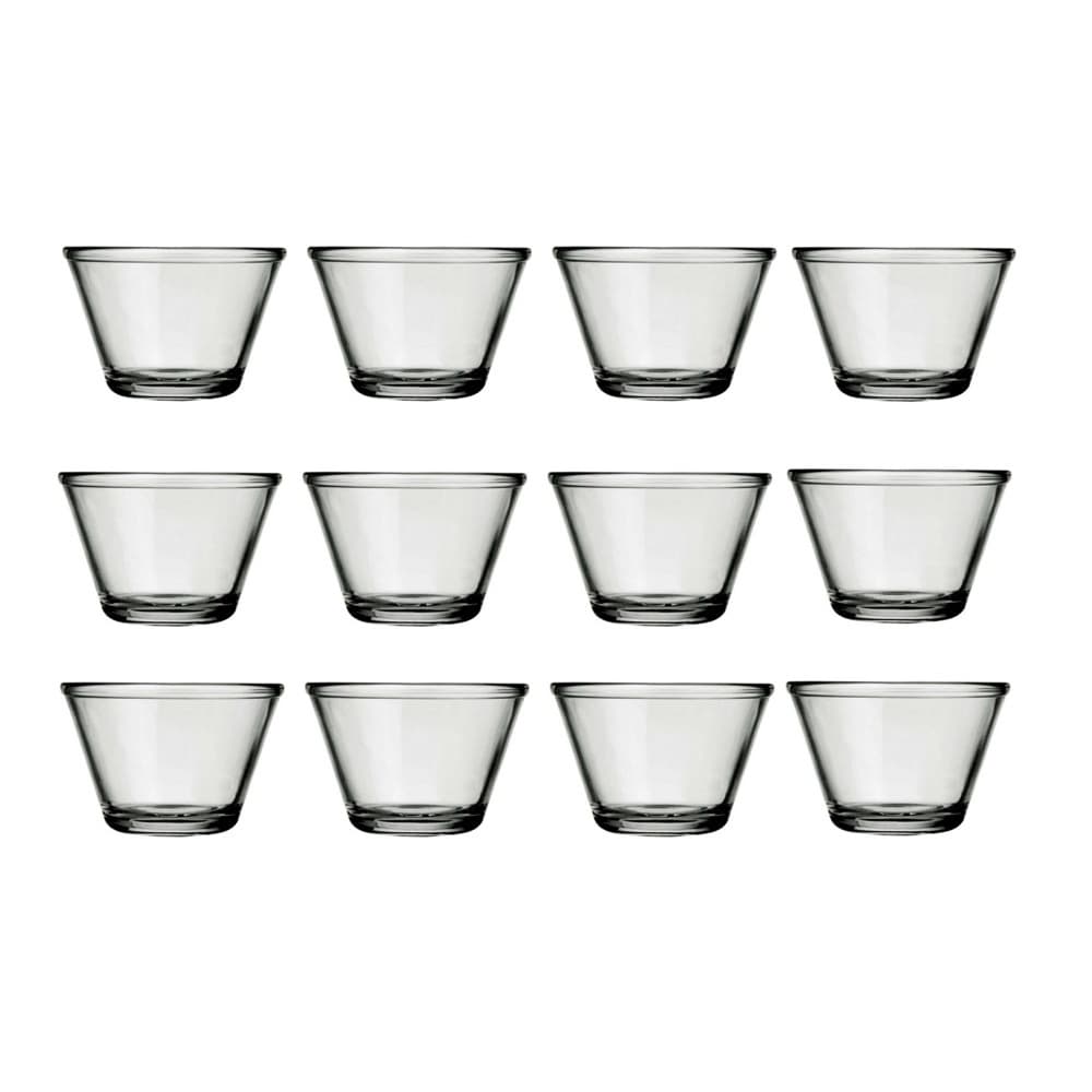 Jogo 12 tigelas bowl para sobremesas vidro Nadir, 170ml,
