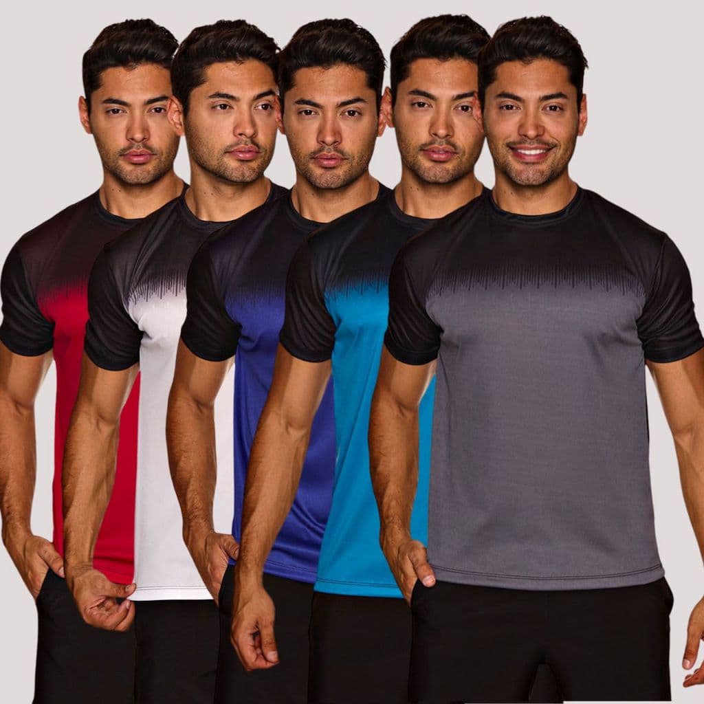 Kit 5 Camisetas Dry Fit Masculina - Casual - Treino - Academia - Esportes - Exercícios - Corrida