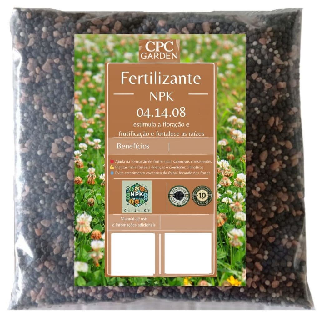 Fertilizante Premium NPK 04 14 08 Plantio e Floração CPC Garden