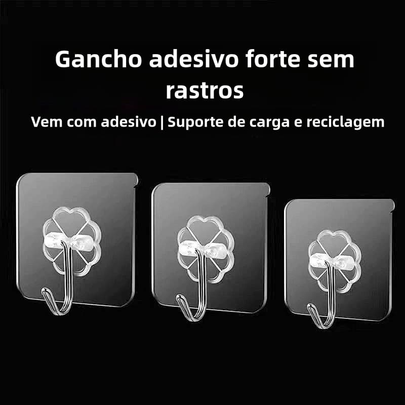 10/20 Gancho Adesivo Parede Multi Funcional Autocolante Casa Cozinha Quarto Banheiro Organizado