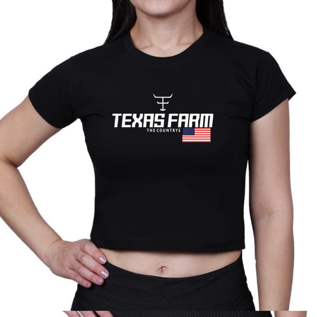 Cropped Texas Farm Feminino Country Sertanejo Cropped Feminino Cowgirls