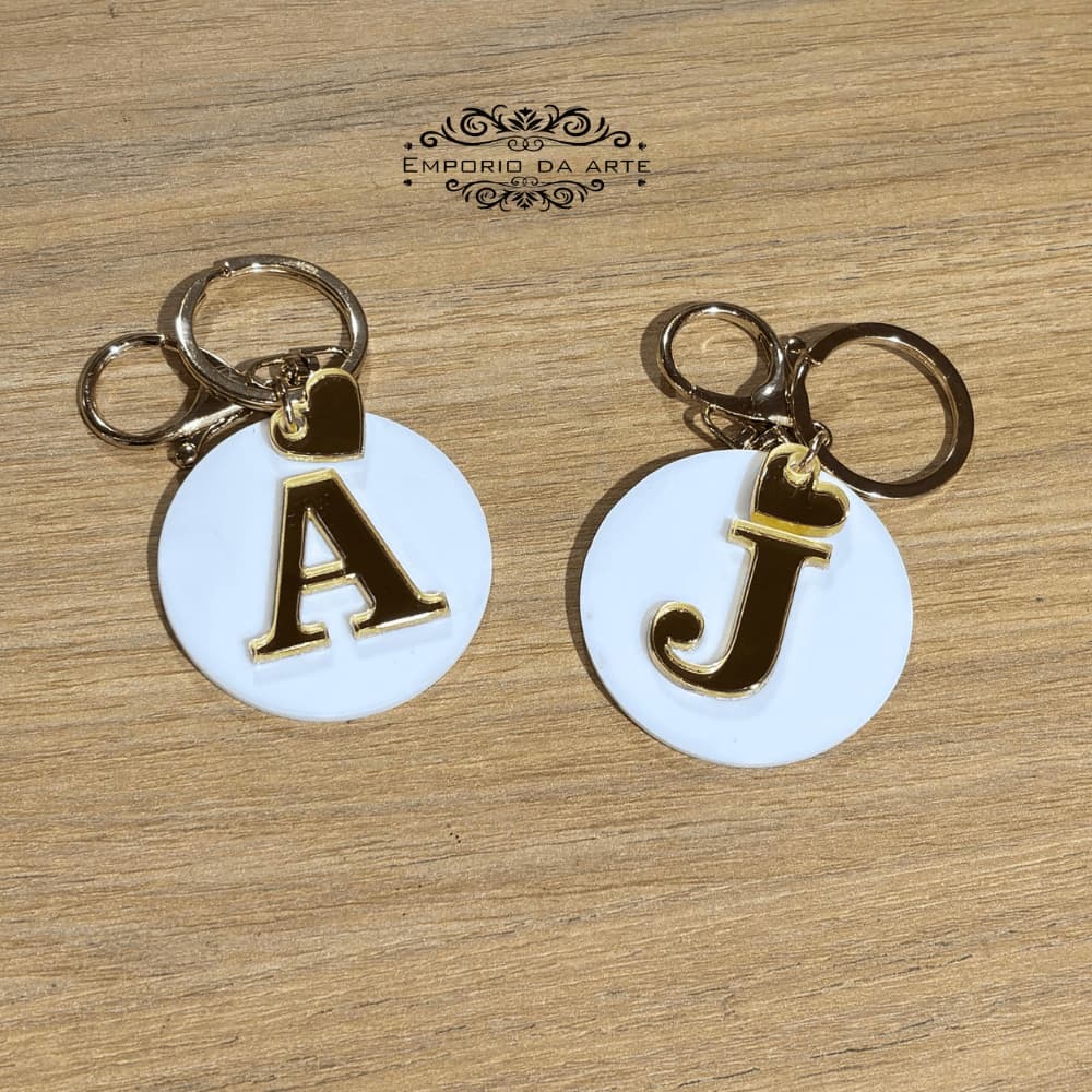 Chaveiro de Acrílico Personalizado com Letras (Informar Letra Pelo Chat)