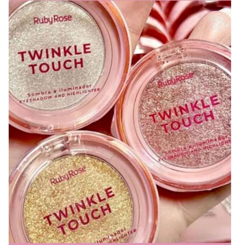 Sombra e Iluminador Twinkle Touch  Ruby Rose cor-Pink Luste