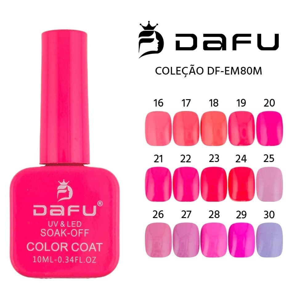 Esmalte em Gel DAFU – Coleção DF-EM80M com 16-30  Cores Duradouras (10 ml) – Acabamento Brilhante