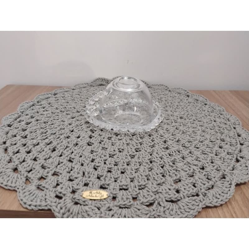 Souplast/jogo americano/mesa posta/Sousplat de Crochê 42cm/Kit/Mesa Posta Artesanal em Fio de Algodão