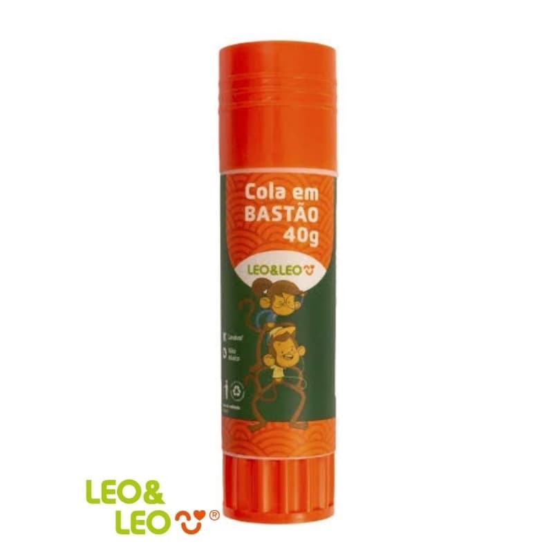 Cola Bastão 10g - 21g - 40g Leo & Leo, Cola Escolar Bastão