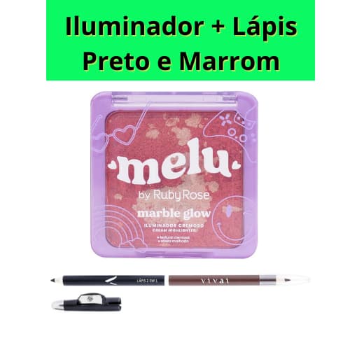 Lápis de Olho 2 Em 1 Preto Marrom Iluminador Ruby Rose Máscara Cílios Incolor Gloss 3D Pó Ultra Fino