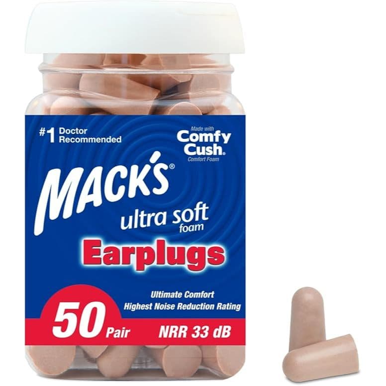 Mack's Tampões de ouvido de espuma ultramacia, 50 pares (Novo/Lacrado/Importado EUA)