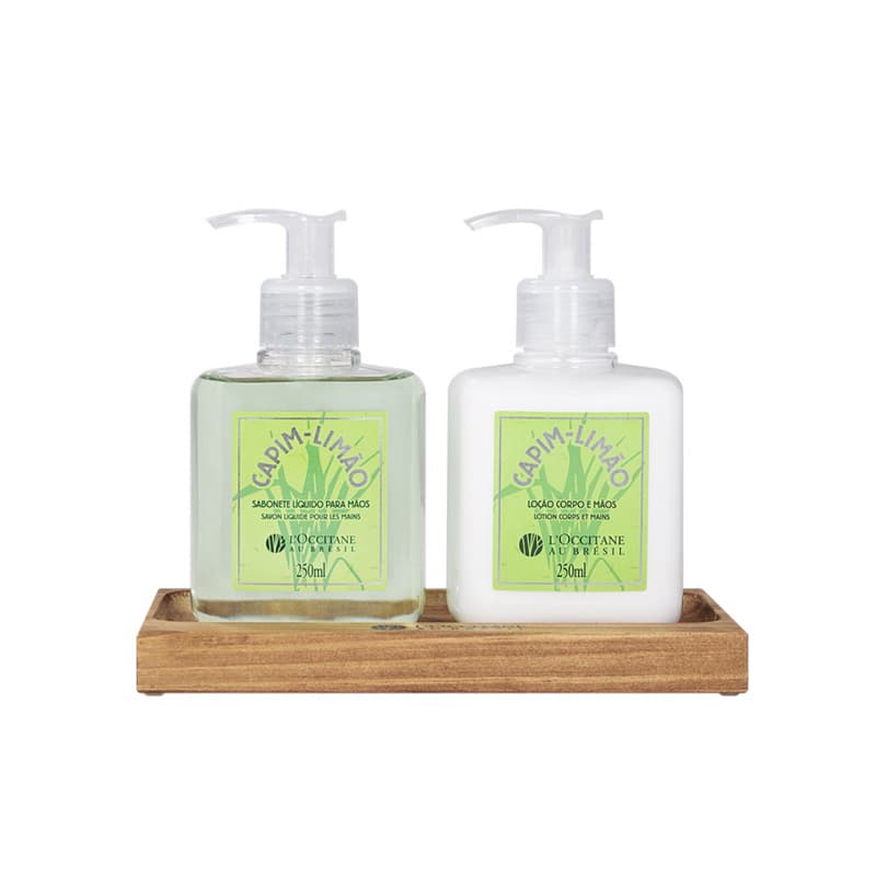 🍋 Kit lavabo capim-limão | acompanha suporte duo L’Occitane e mimo