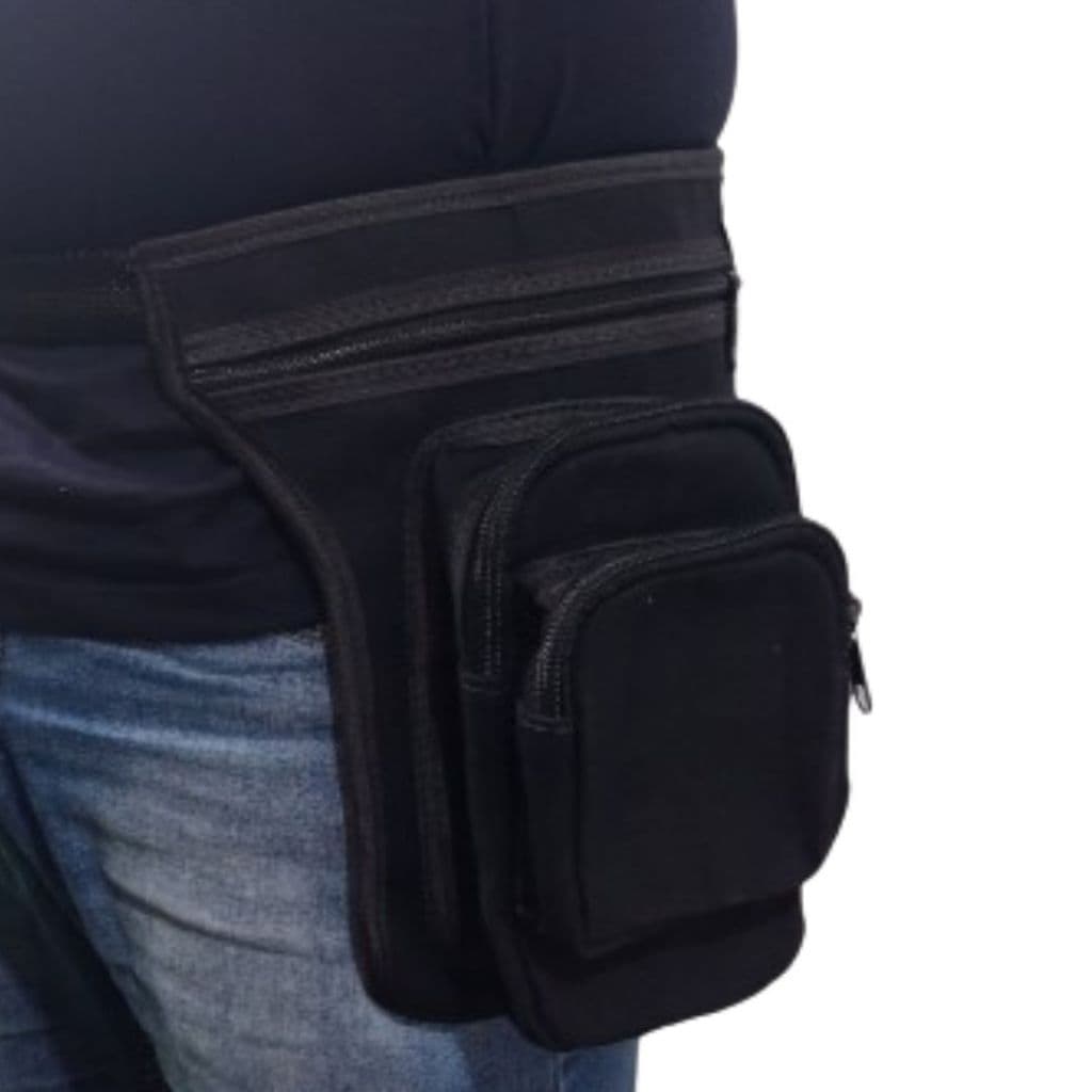Pochete Lona Bag De Perna porta cartão porta dinheiro Impermeável Motoboy