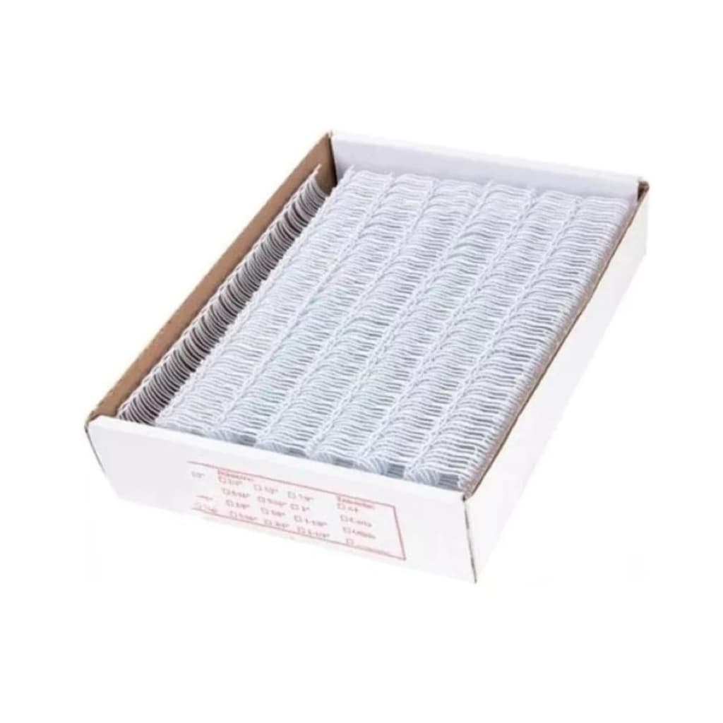 Wire-o para Encadernação A4 3/4 2x1 para 140fls Branco 50 un