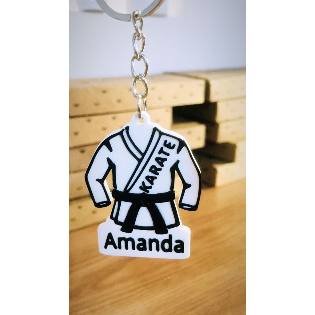 Chaveiro de Kimono Artes Marciais Personalizável --JIU-JITSU ou KARATE