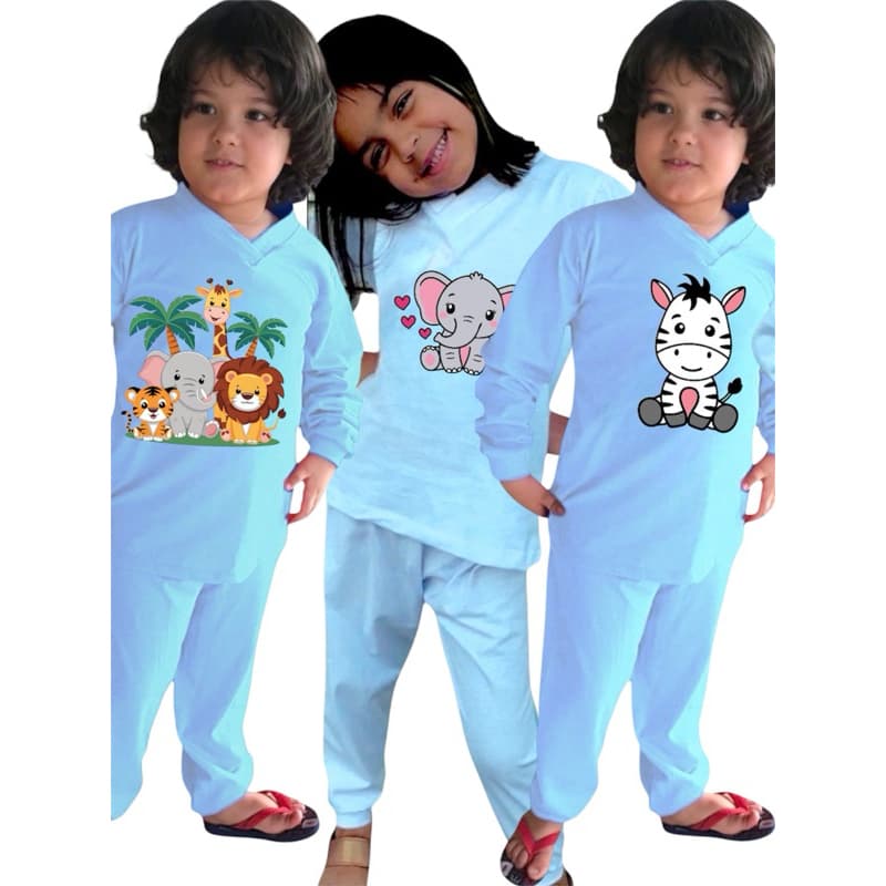 Pijama Infantil Criança Bebê Longo Animais Safari