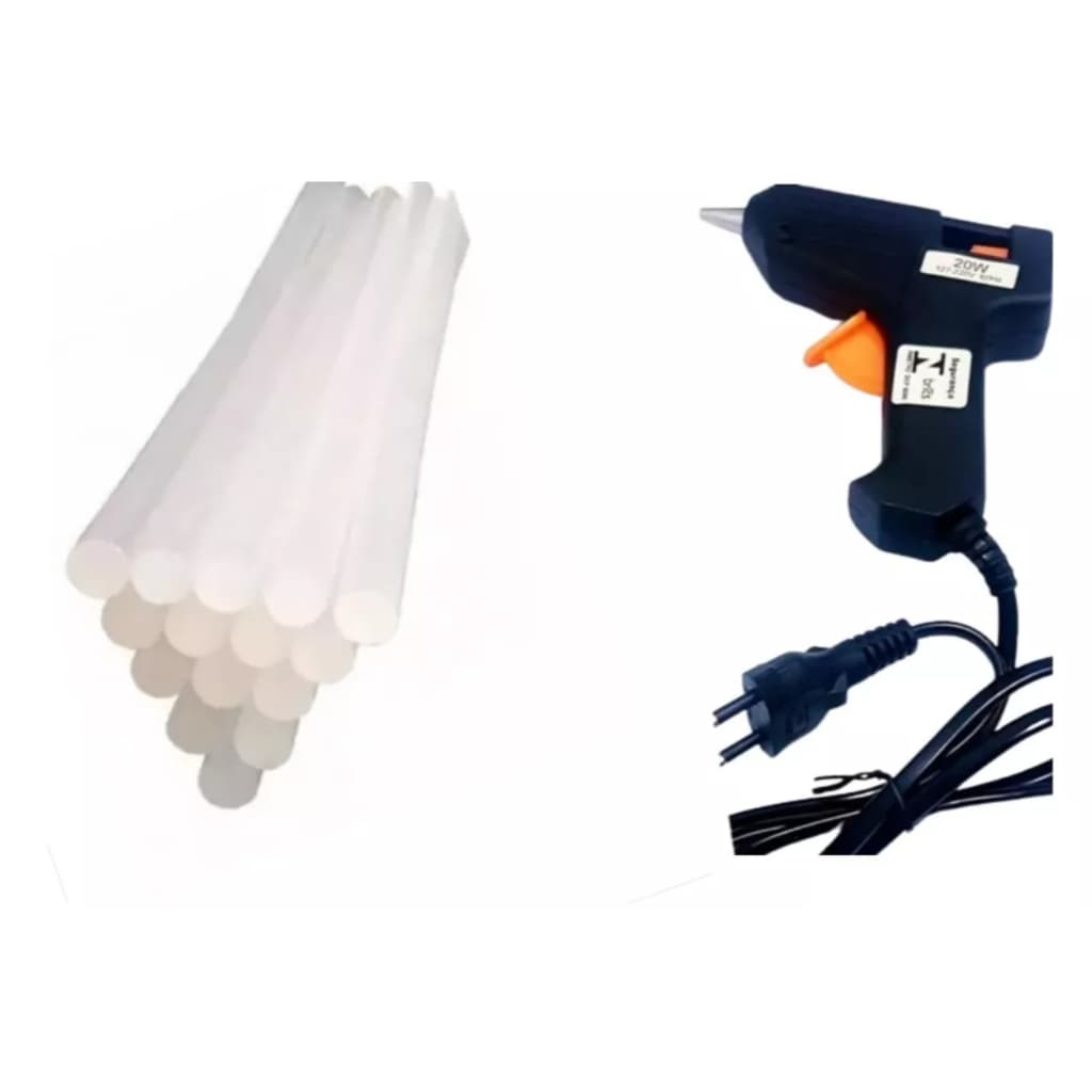 Kit Pistola De Cola Quente Bivolt + 10 Bastões De Cola
