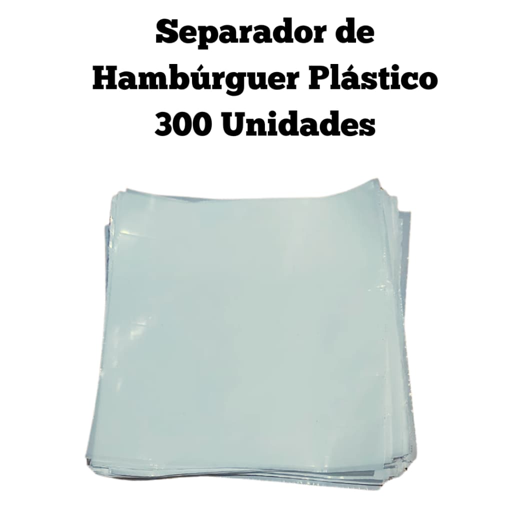 Separador de Hambúrguer Plástico 15x15 300 Unidades