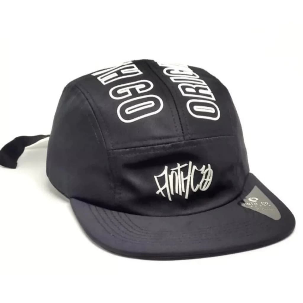 Boné Aba Reta Five Panel Anth Co Strapback Preto Original