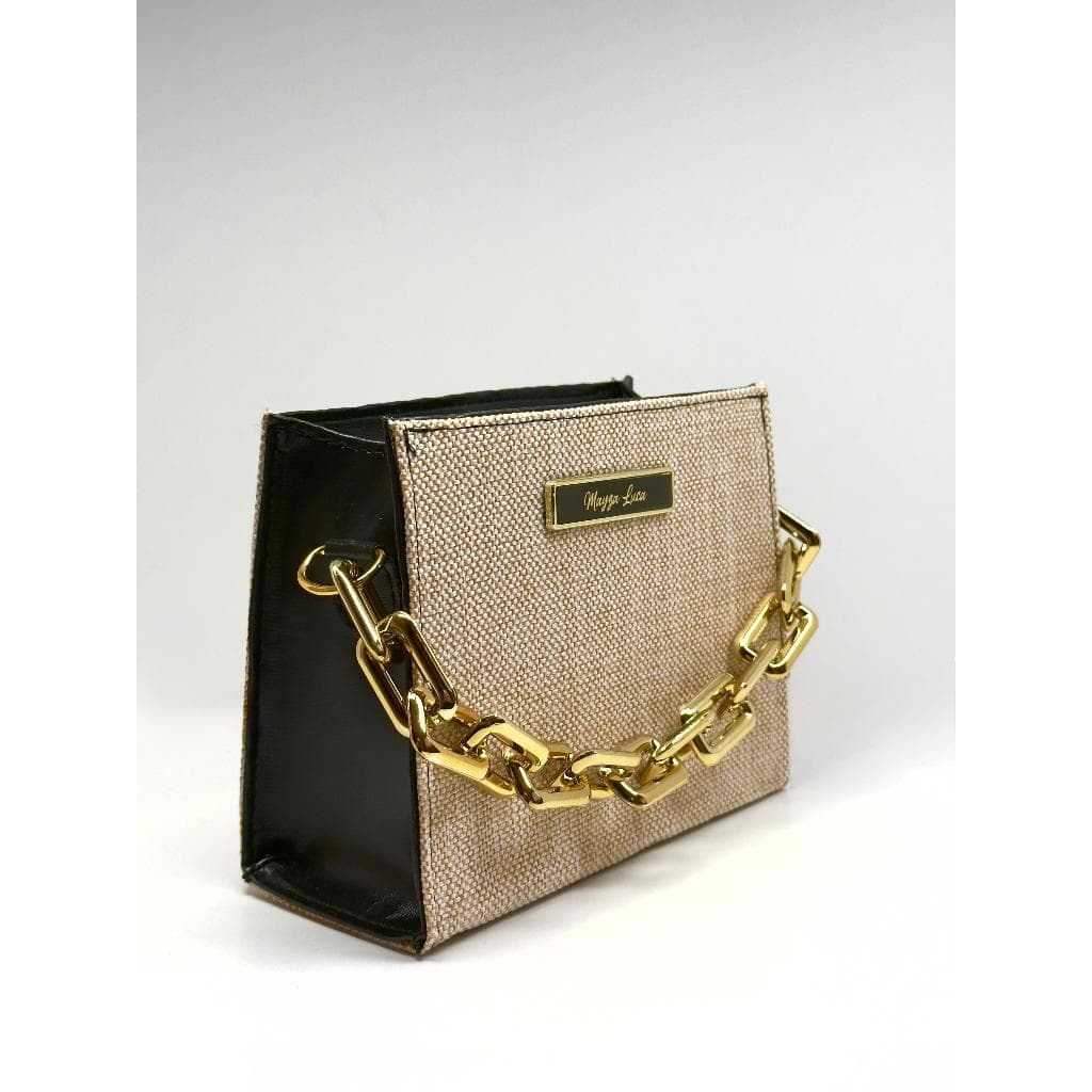Bolsa Feminina Transversal Vancouver Tecido de Festa casamento formatura balada corrente Grossa