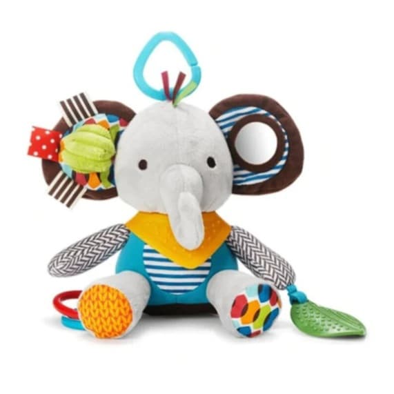Brinquedo Pelúcia Bebê Sensorial Chocalho mobile mordedor com Espelho para Berço Carrinho Pendurar bebê conforto