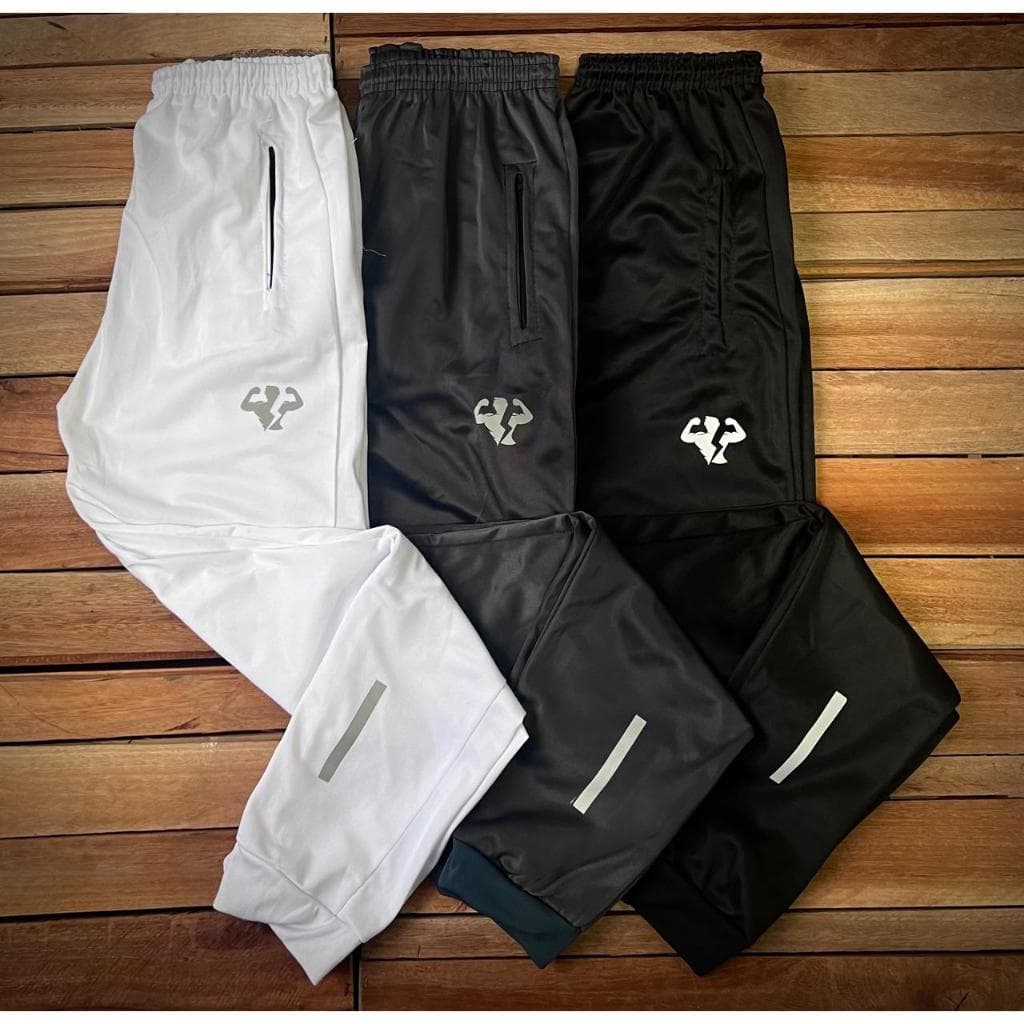 Kit 03 Calças Jogger Masculinas Básicas - Azul Marinho, Branca, Cinza e Preta - Diversas Opções de Kits e Cores PROMOÇÃO