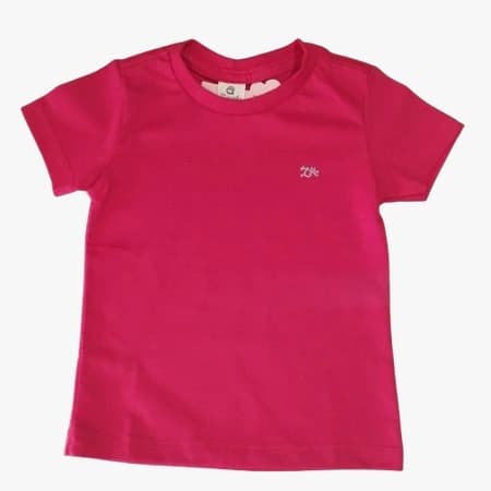 Camiseta T-shirt Blusa INFANTIL menina com gola redona 100% algodão Vermelha