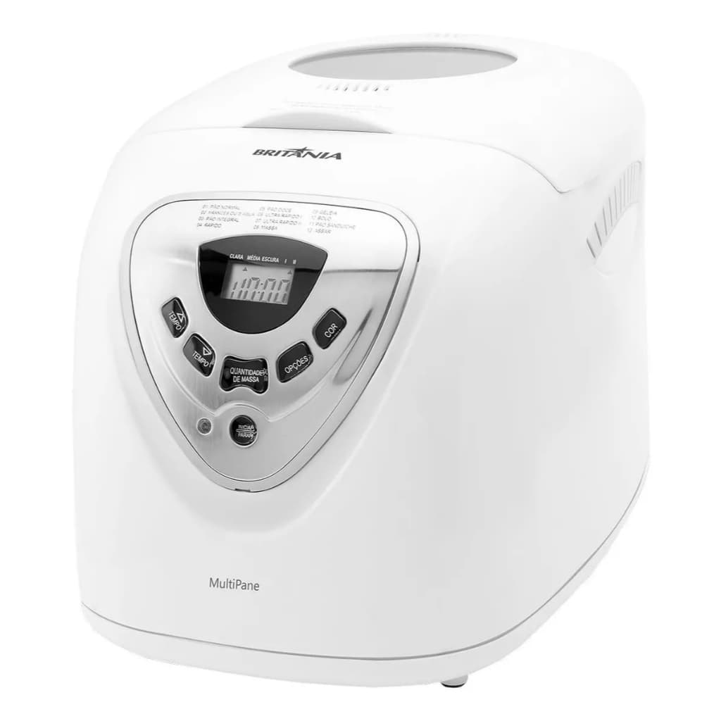 Panificadora Multipane 12 Programas 550w Antiaderente Branca Britânia 127v