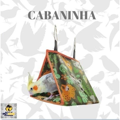 CABANA DE PASSARO TRICOLINE SUSPENSA TOQUINHA PARA CALOPSITAS, BIRDS