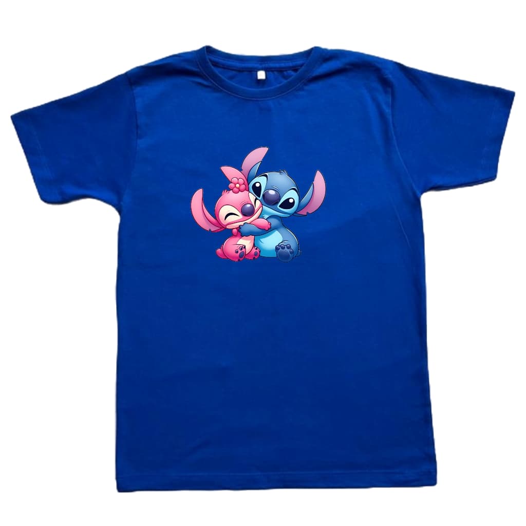 Camiseta Infantil Lilo Stitch Menina Angel e Stitch 100% Algodão