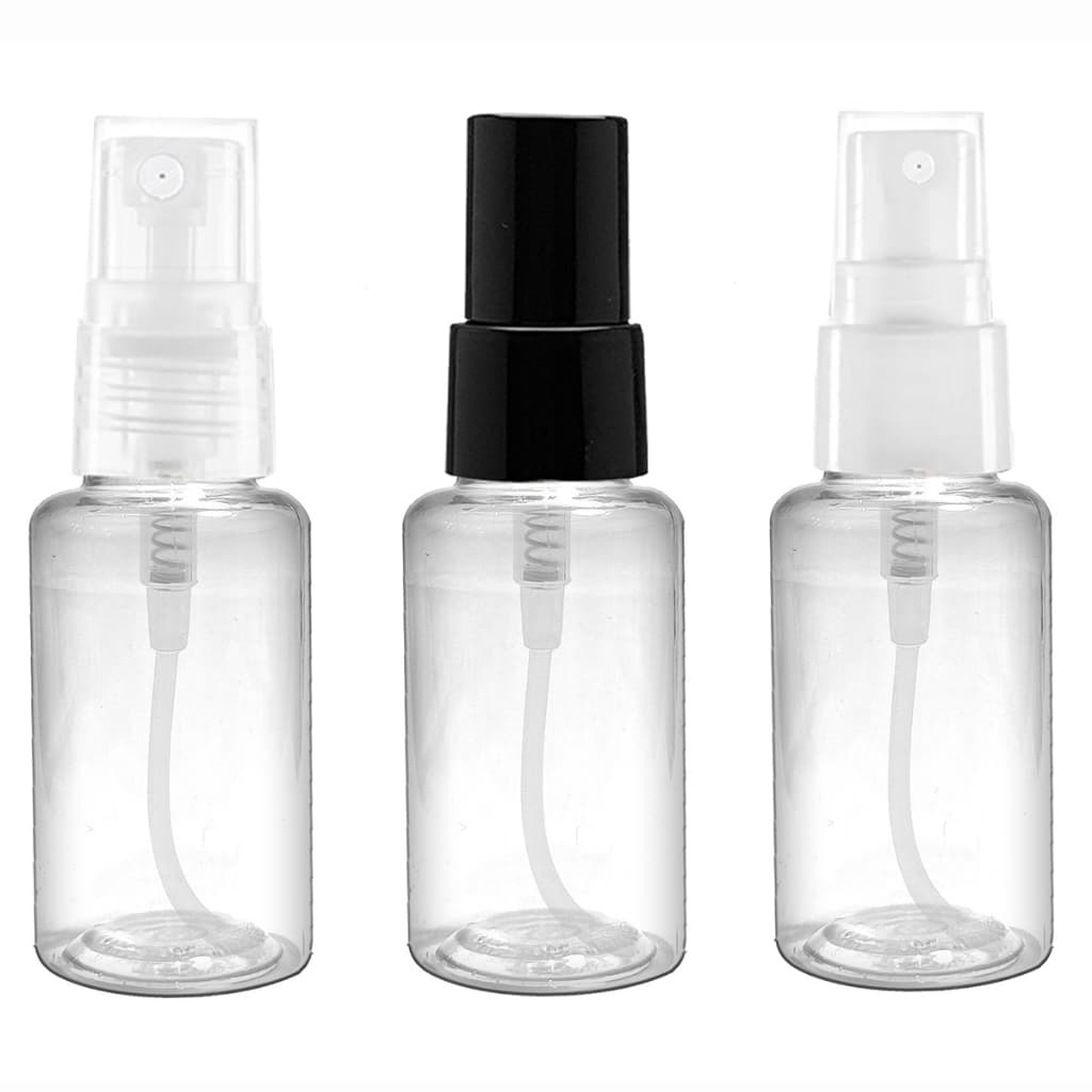 Frascos 30 Ml reto em Plástico Pet com Válvula Spray borrifador perfumes viagens