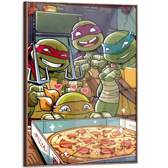 Quadro decorativo 1 peça Tartaruga Ninja Pizza