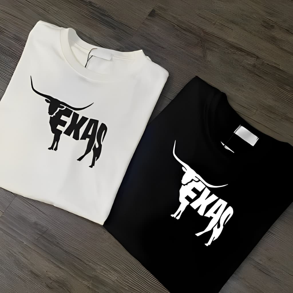 KIT 2 Camisetas Masculina Estampa Texas Country Lançamento 100% Algodão Unissex Feminina Camisa Blusa Premium