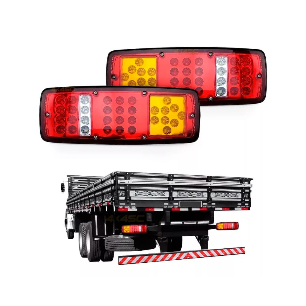 Par Lanterna Traseira Led Caminhão Mb 709 1113 1418 1620 L