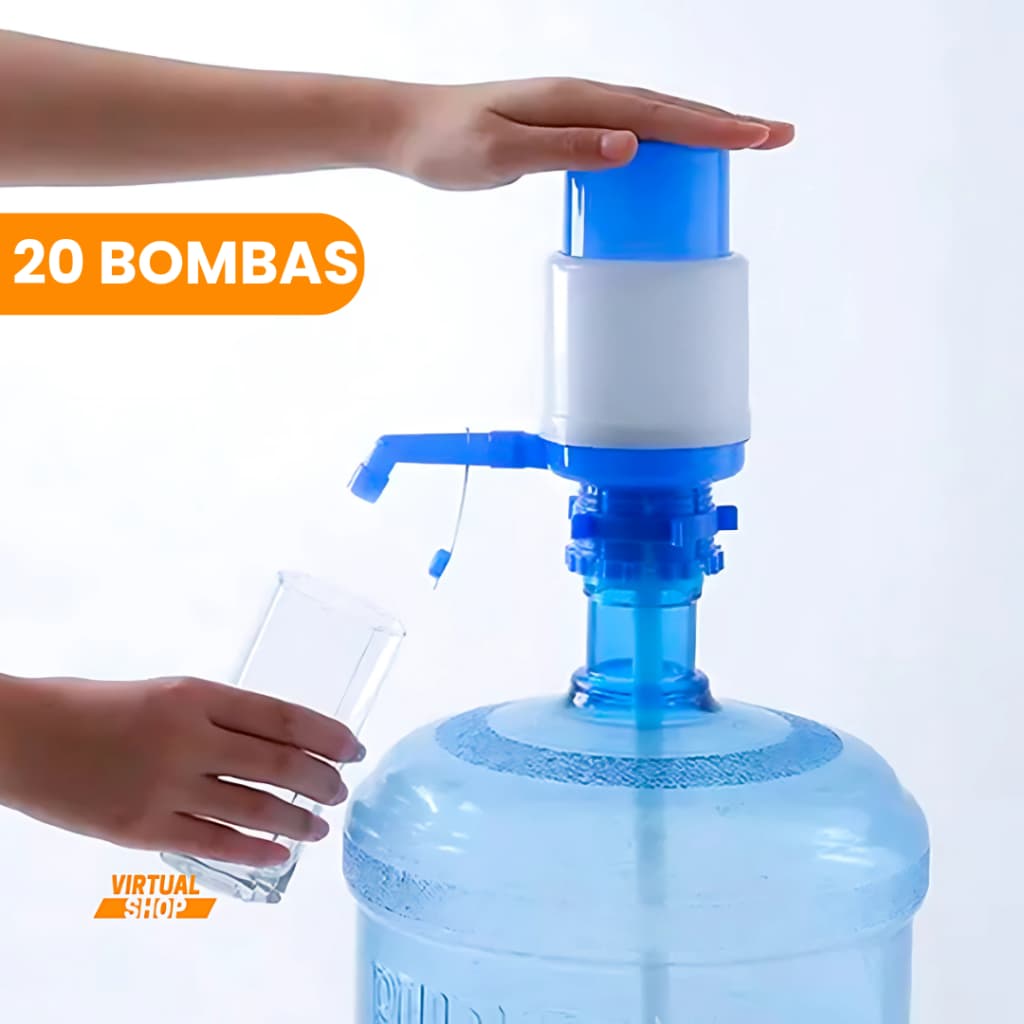20 Bomba Manual Galão 10/20 Litros Água Mineral Do Bico P/ Copo