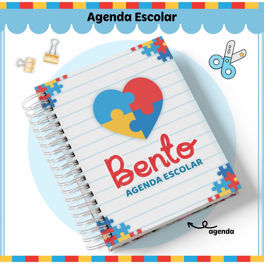 Caderno Agenda Escolar Autismo