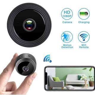 Mini Câmera HD com Sensor de Presença A9 Wi-Fi Com Gravador e Suporte para Encaixe Sem Fio