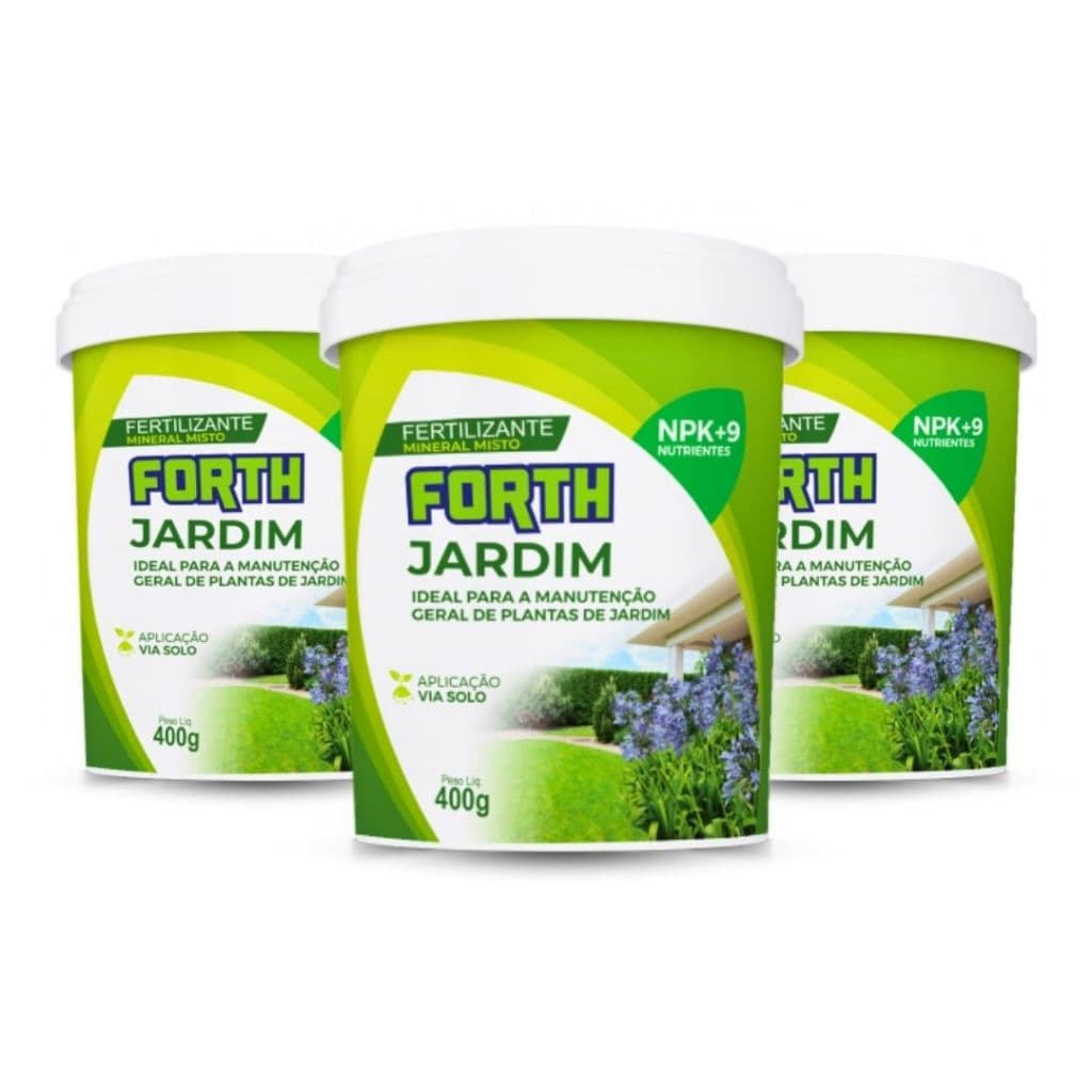 3 Adubo Forth Jardim Crescimento Saudável e Vigoroso