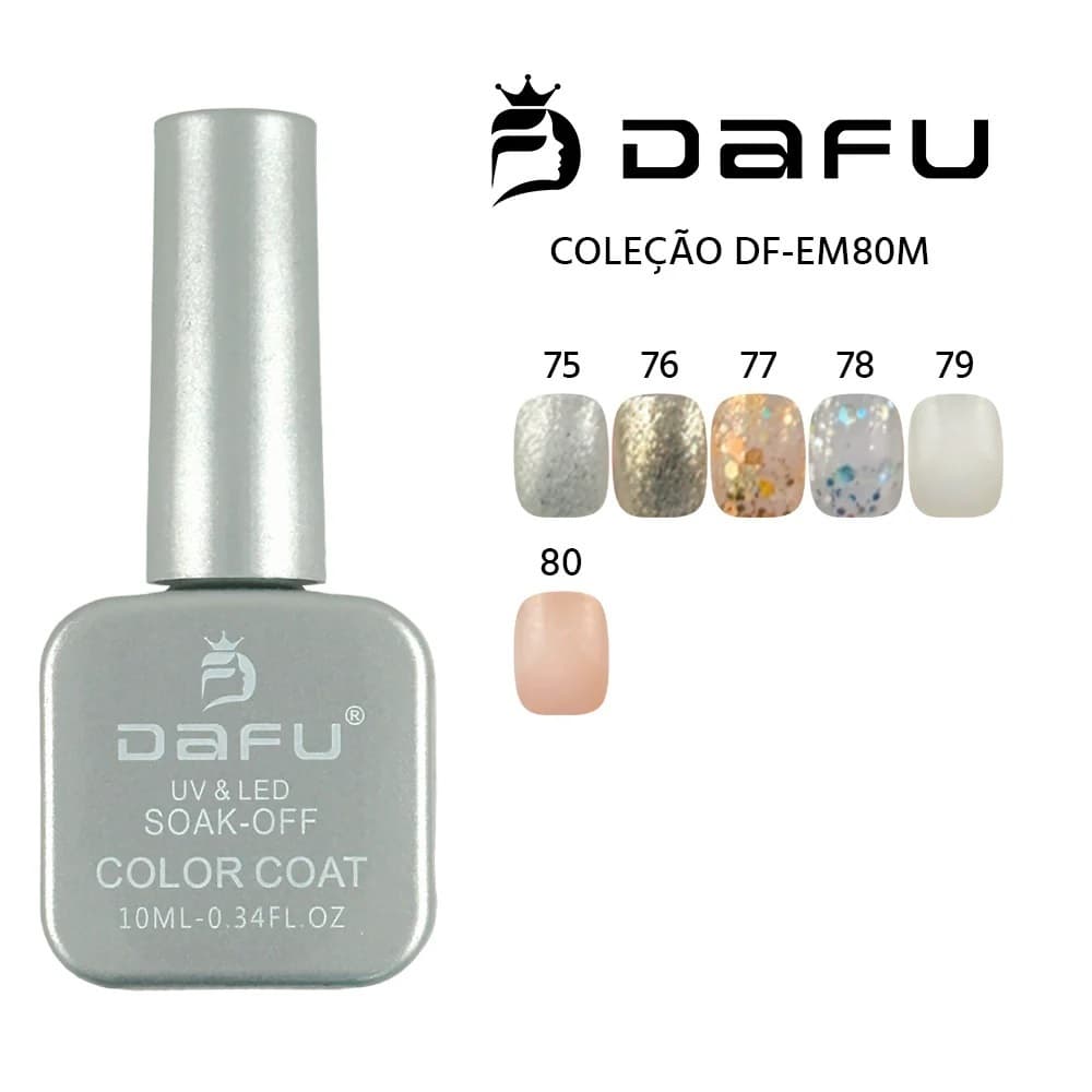 Esmalte em Gel DAFU – Coleção DF-EM80M com 75-80 Cores Duradouras (10 ml) – Acabamento Brilhante