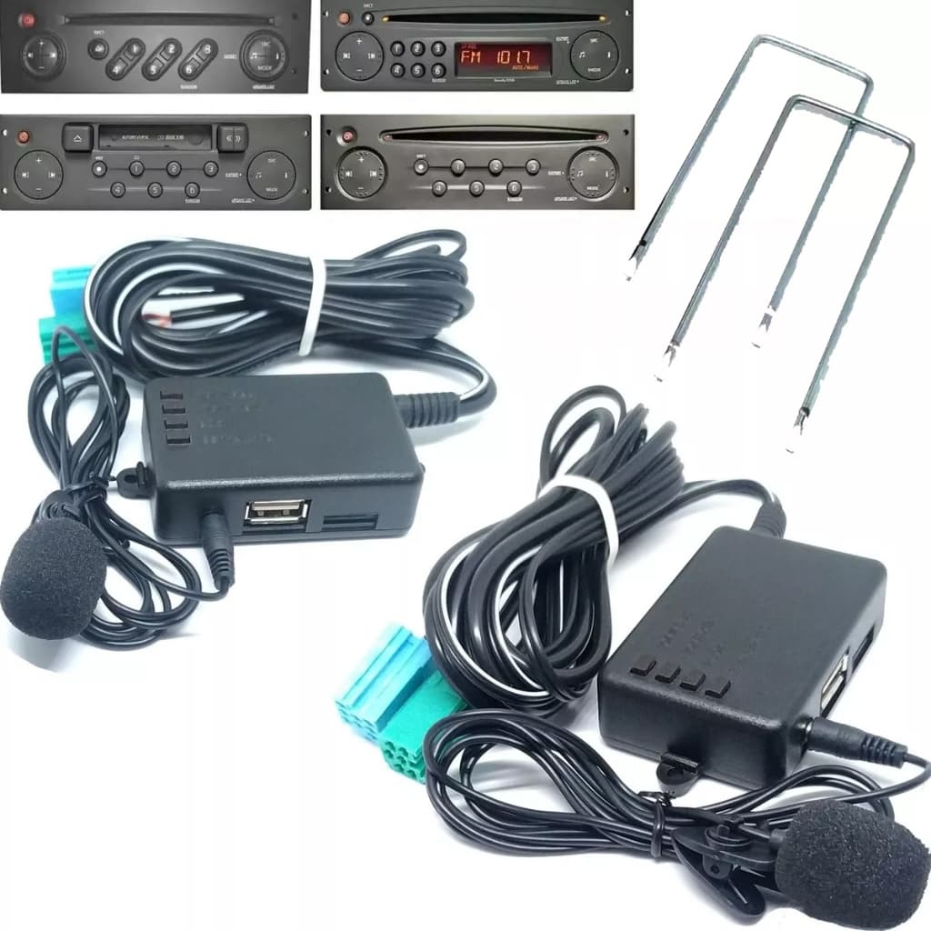 Adaptador Bluetooth Renault do rádio UPDATE LIST MP3, USB, MicroSD comandos no aparelho chaves