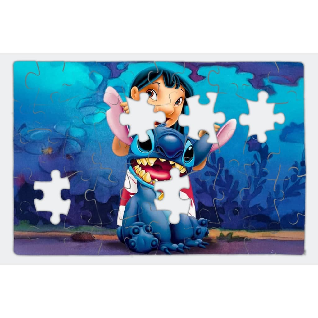 Quebra Cabeça Lilo Stich stiti delicado 50 Peças Quebrar Cabeça