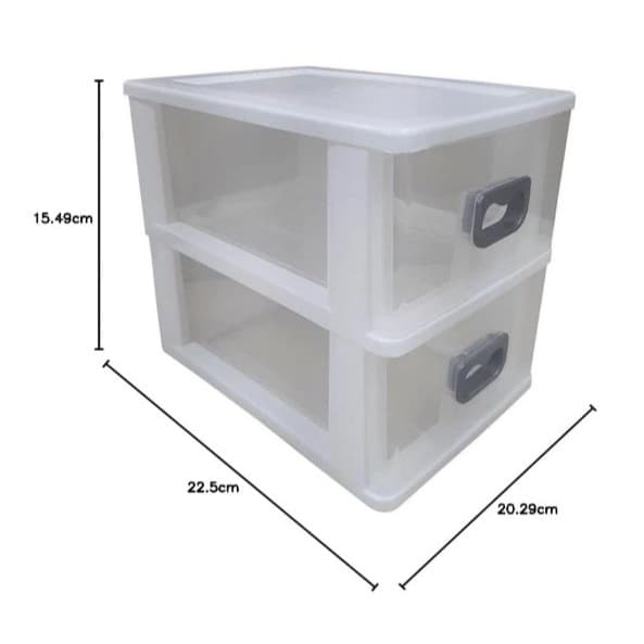 Gaveteiro Plástico De Mesa Com 2 Gavetas Para Escritório MELHOR PREÇO Multiuso Modular São Bernardo