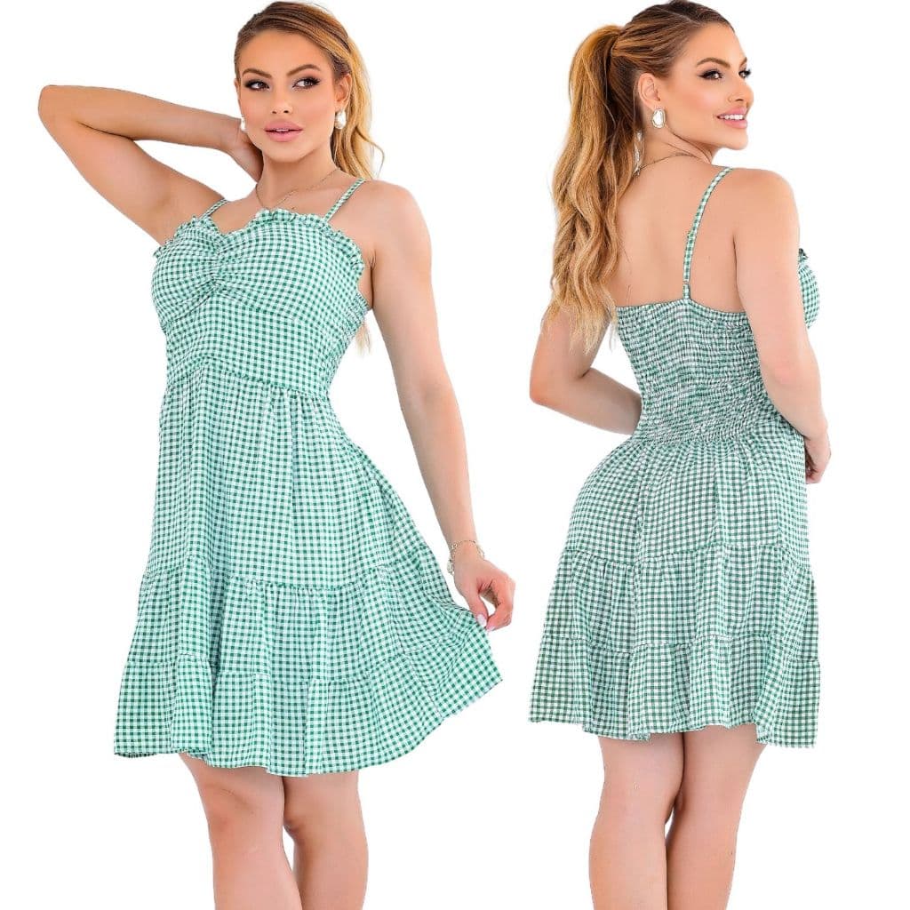 Vestido Curto Alça Regulável Bojo Elegante alto Verão Estilo e Conforto Ágata
