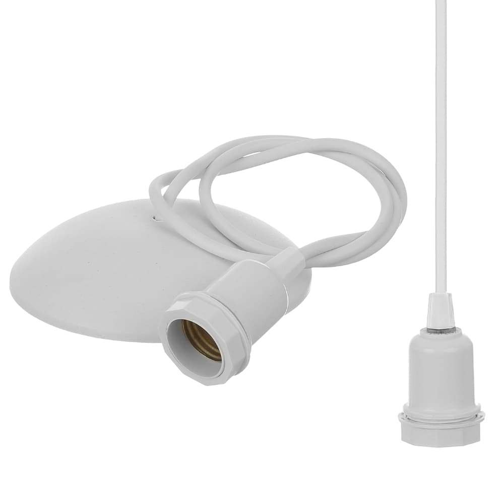 Kit 2 Luminárias Pendente Decorativo com Soquete Coluna E27 de Acoplar Cúpula para 1 Lâmpada Bivolt Completo