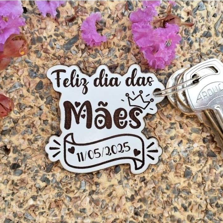 15 Chaveiros Personalizados Dia das Mães em MDF Lembrancinha