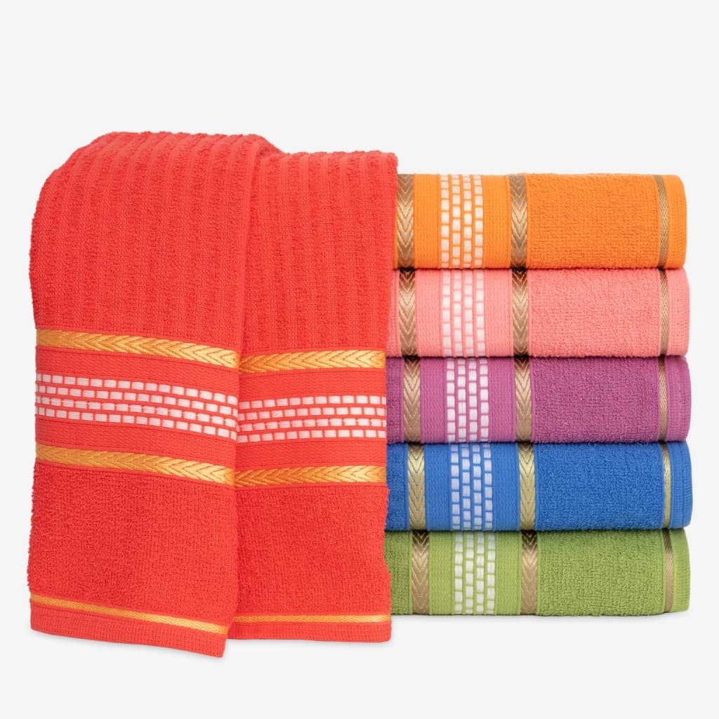 Kit 5 Toalha de Banho Gigante 100% Algodão Felpuda Ótima Absorção Banhão Grossa Canelada