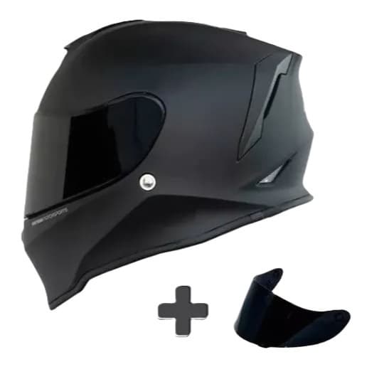 Capacete Mormaii Novo M1 Origin Preto Fosco + Viseira Fumê