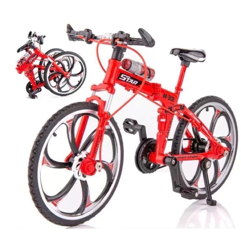 Miniatura Metal Bicicleta Speed Mountain Bike Miniatura Metal Coleção