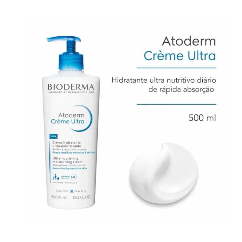 Creme Hidratante Atoderm Ultra 500ml – Hidratação Intensa para Pele Seca e Sensível