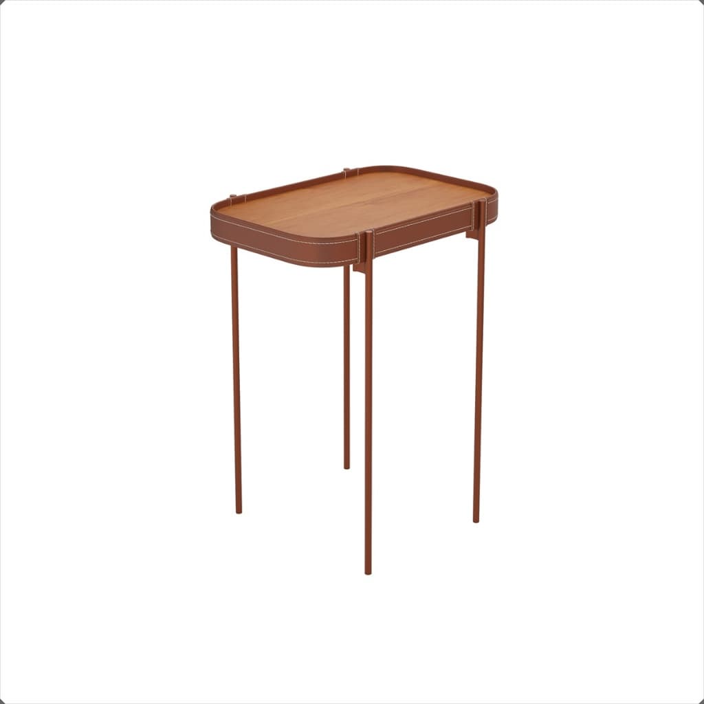 Mesa Lateral Nature Estilo Clássico para Decoração de Sala Melin Ofertamo 47x31 cm