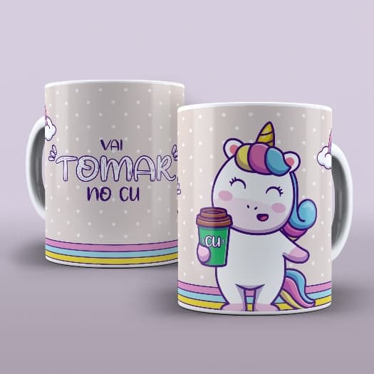 Caneca Unicórnio Mal Criado Frases 325ml