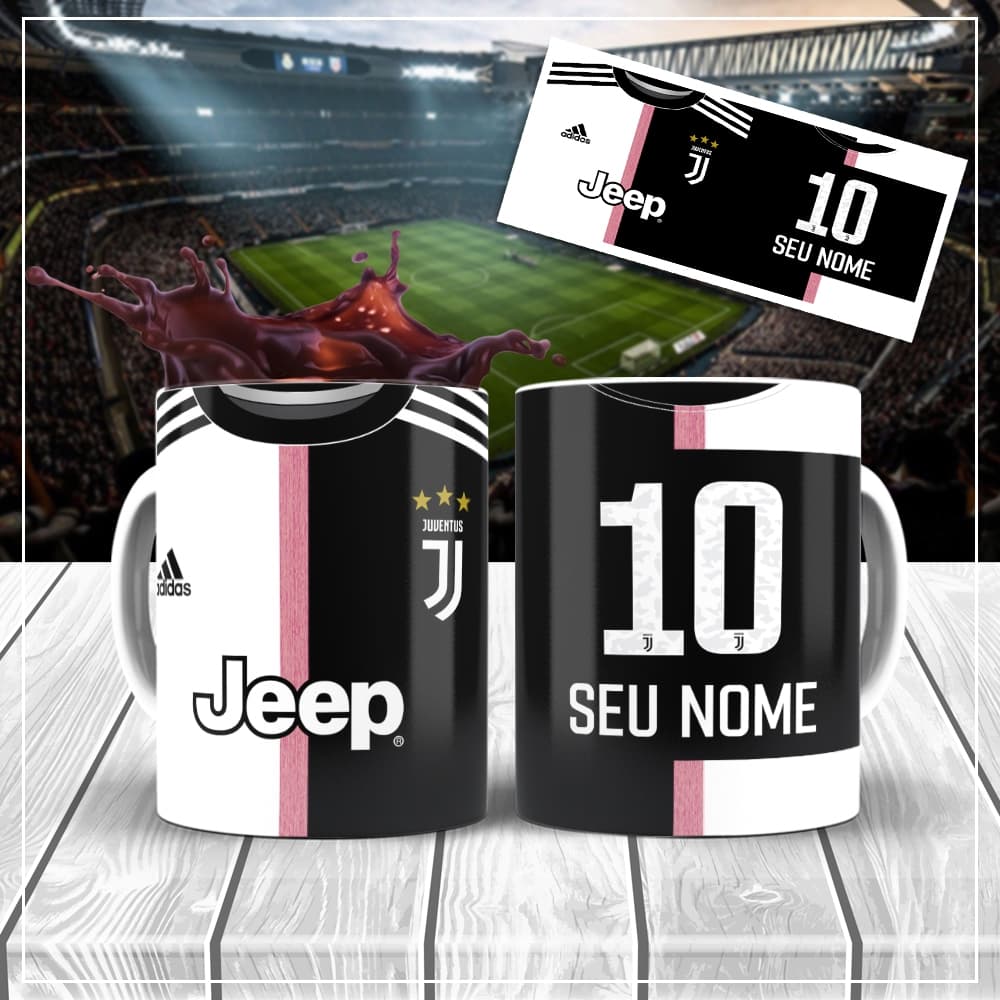 Caneca Time de Futebol Juventus 325ml Personalizável