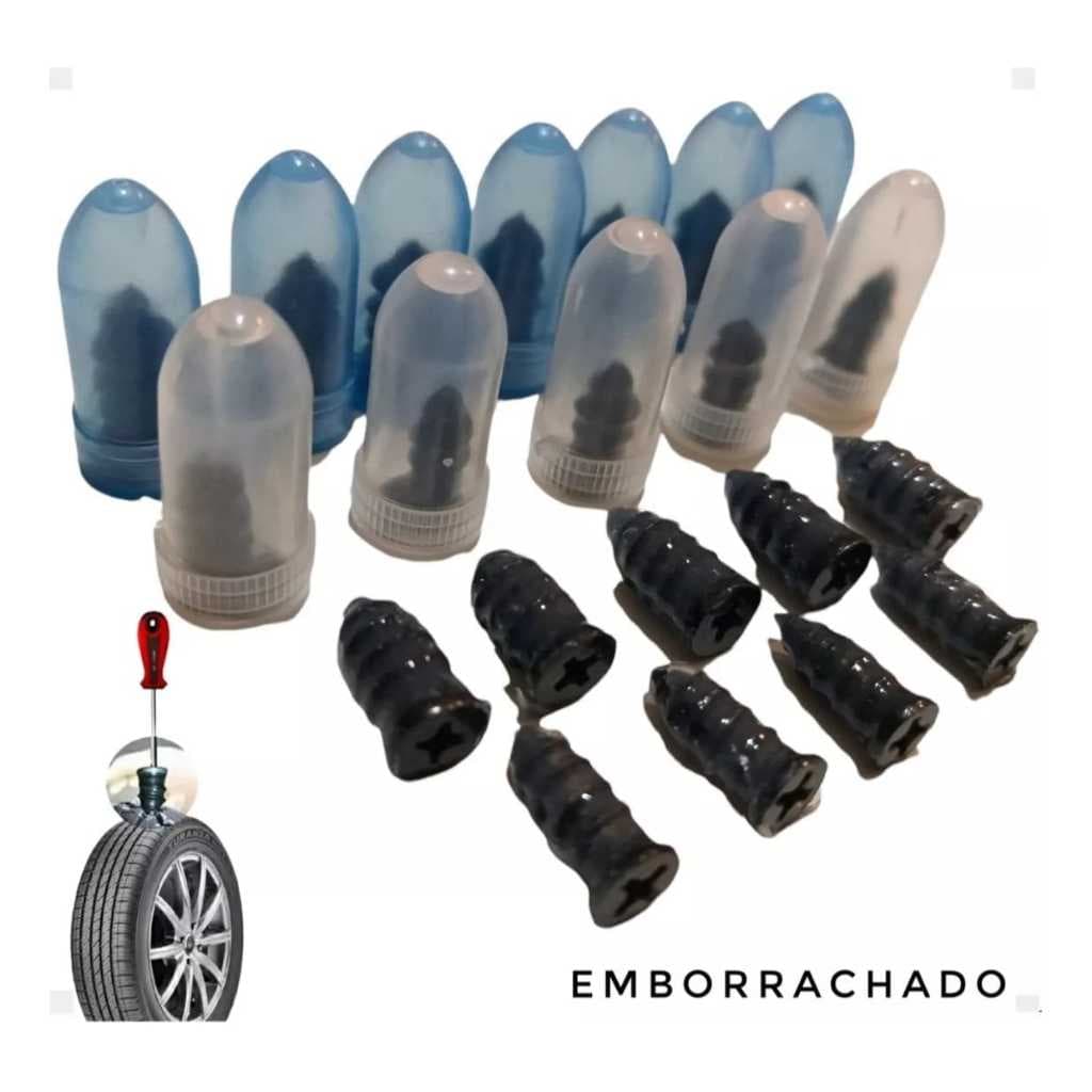 Kit Reparo Pneu Sem Câmara Tipo Parafuso P/ Carro Moto